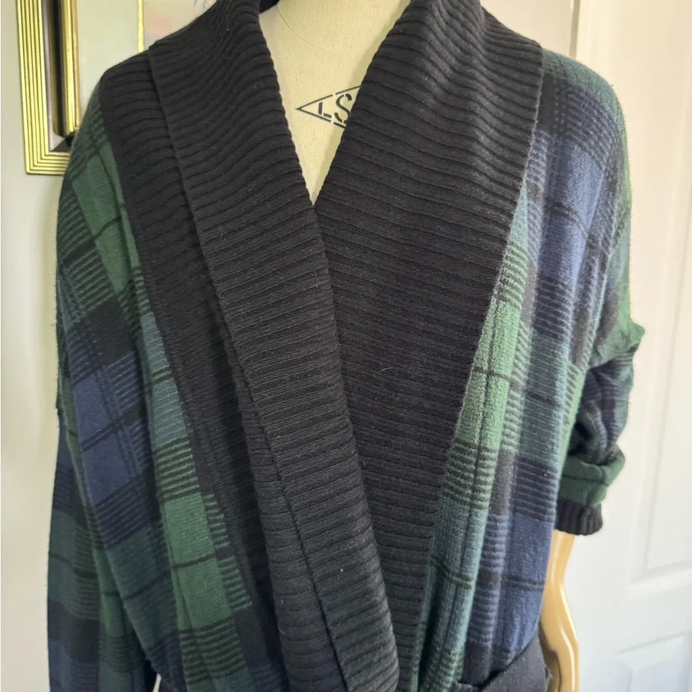 Ralph Lauren NWT stylish plaid woolTextured Knit Cardigan. Ptp 26” - Picture 4 of 8